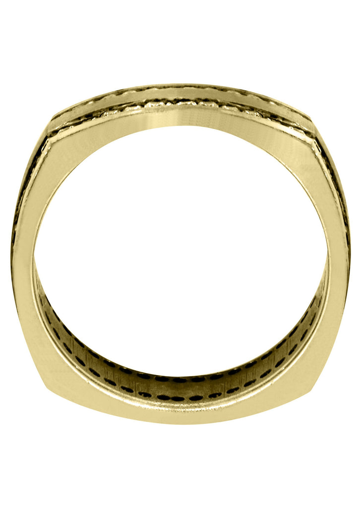 Yellow Gold Diamond Mens Wedding Band | 1.44 Carats | Satin Finish (Cruz) Yellow Wedding Band FROST NYC 