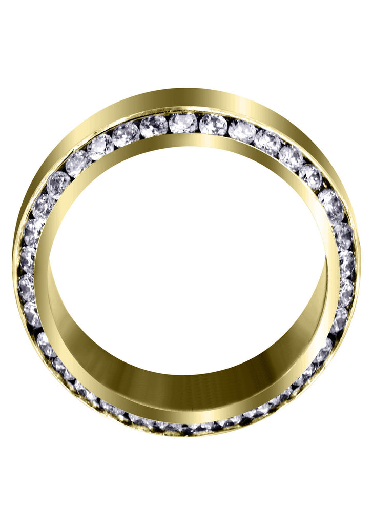 Yellow Gold Classic Diamond Mens Wedding Band | 2.1 Carats (Rylan) Yellow Wedding Band FROST NYC 