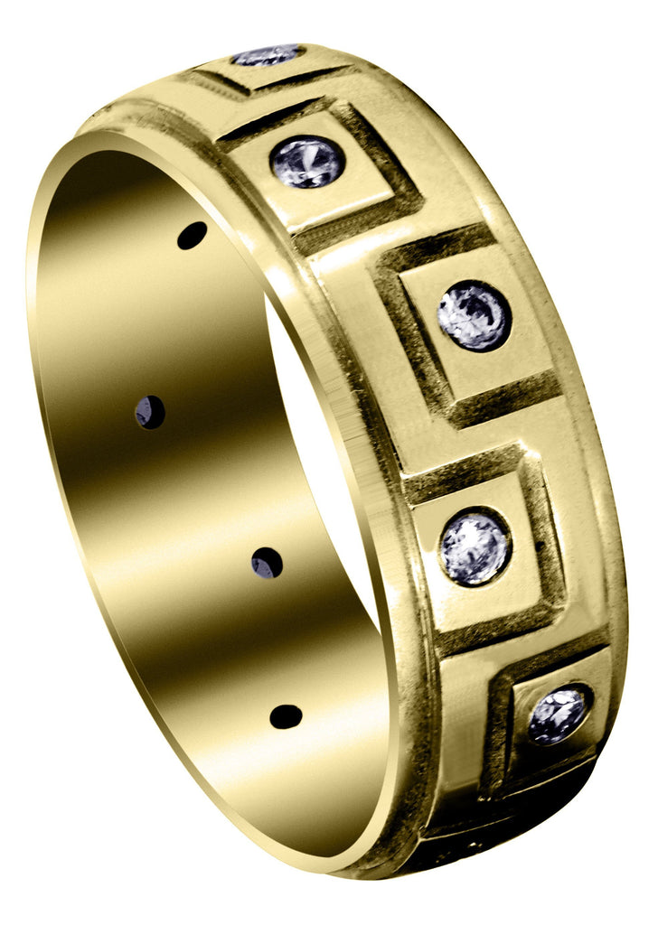 Yellow Gold Classic Diamond Mens Engagement Ring | 0.36 Carats (Simon) Yellow Wedding Band FROST NYC 