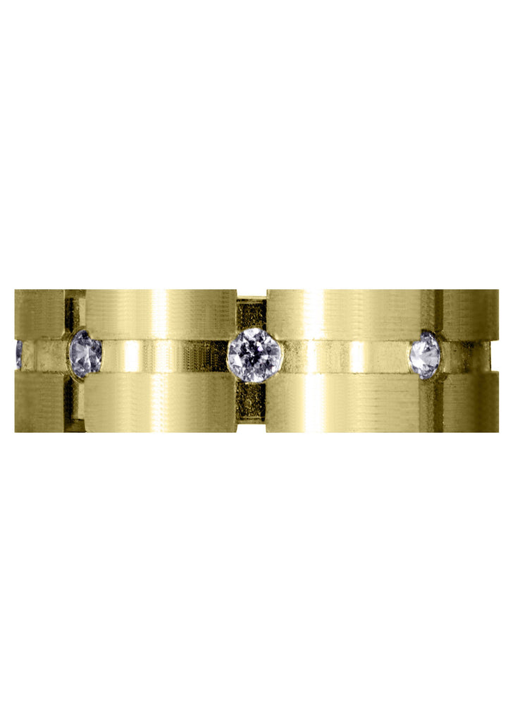 Yellow Gold Classic Diamond Mens Engagement Ring | 0.4 Carats (Charlie) Yellow Wedding Band FROST NYC 