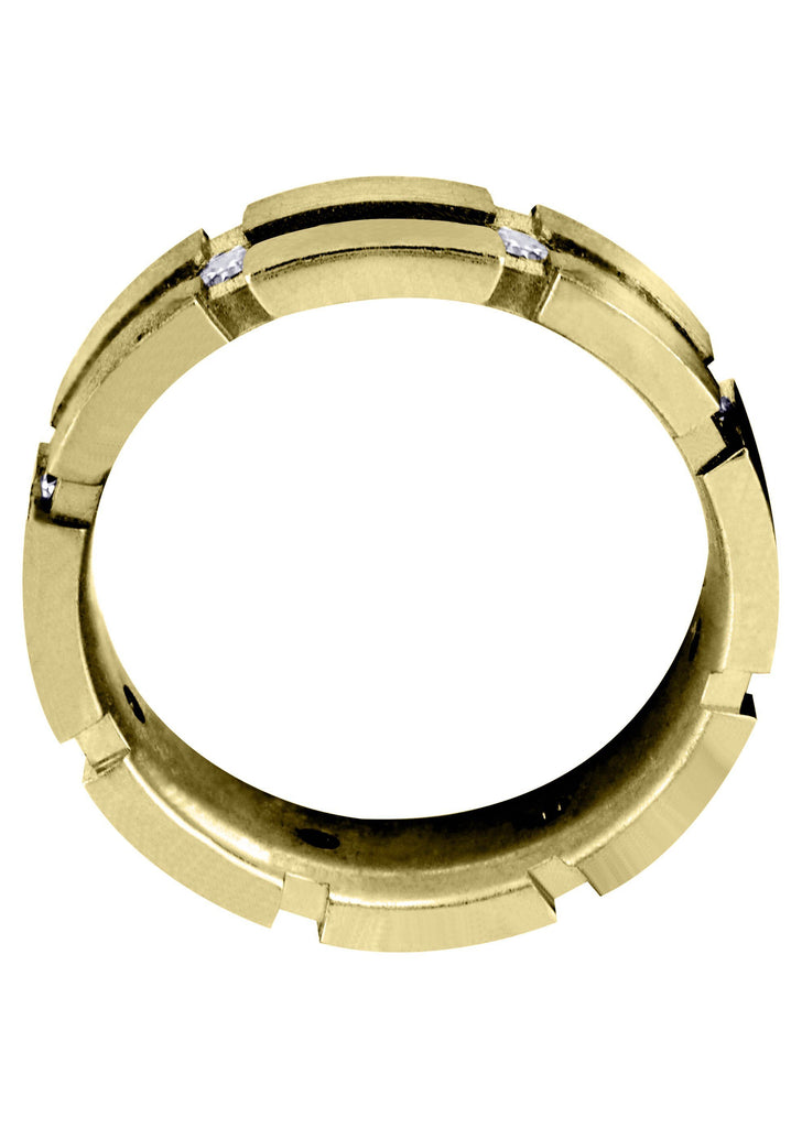 Yellow Gold Classic Diamond Mens Engagement Ring | 0.4 Carats (Charlie) Yellow Wedding Band FROST NYC 