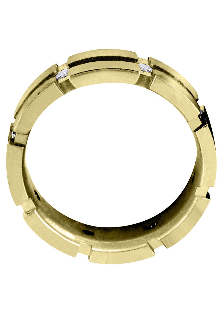 Yellow Gold Classic Diamond Mens Wedding Band | 0.4 Carats (Andres) Yellow Wedding Band FROST NYC 