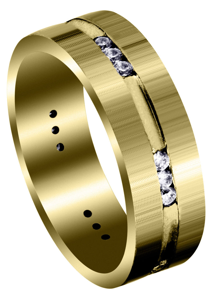 Yellow Gold Classic Diamond Mens Engagement Ring | 0.45 Carats (Zion) Yellow Wedding Band FROST NYC 