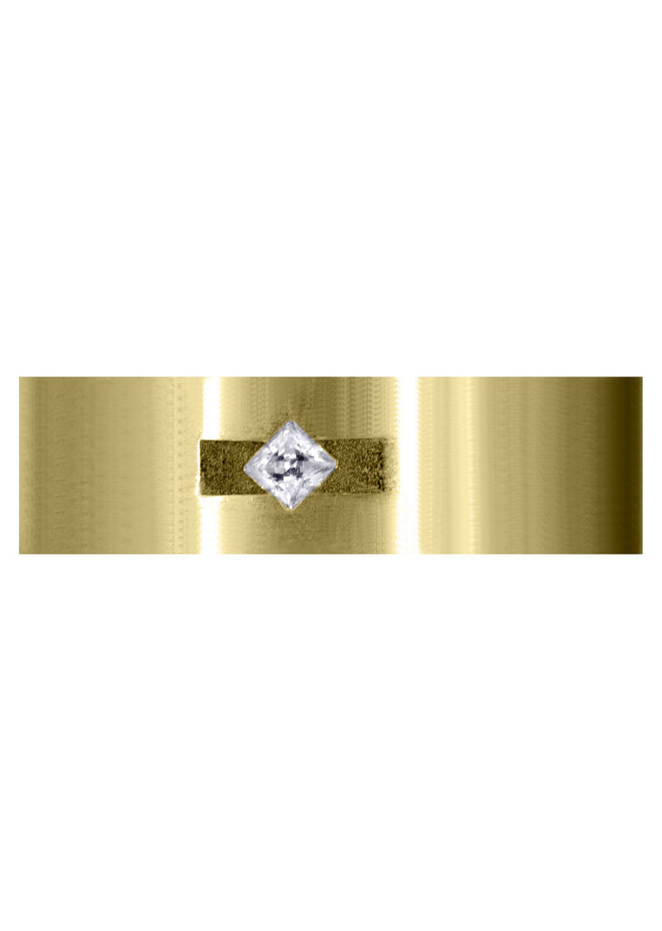 Yellow Gold Classic Diamond Mens Wedding Band | 0.1 Carats (Javier) Yellow Wedding Band FROST NYC 