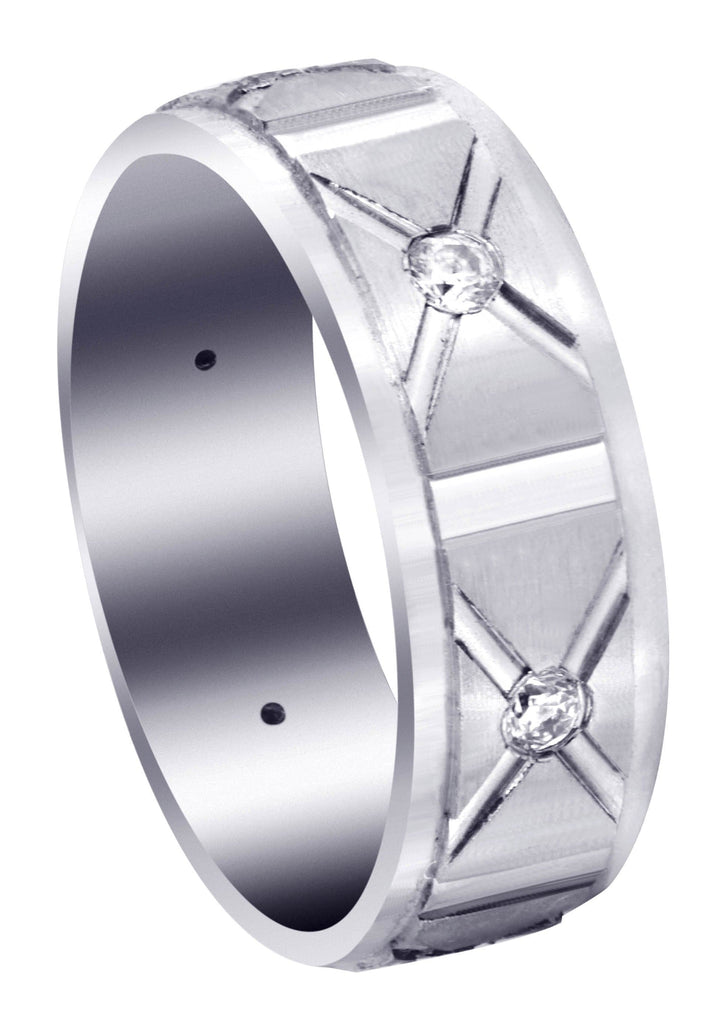 Diamond Mens Wedding Band | 0.3 Carats | Satin Finish (Enzo) Wedding Band FROST NYC 
