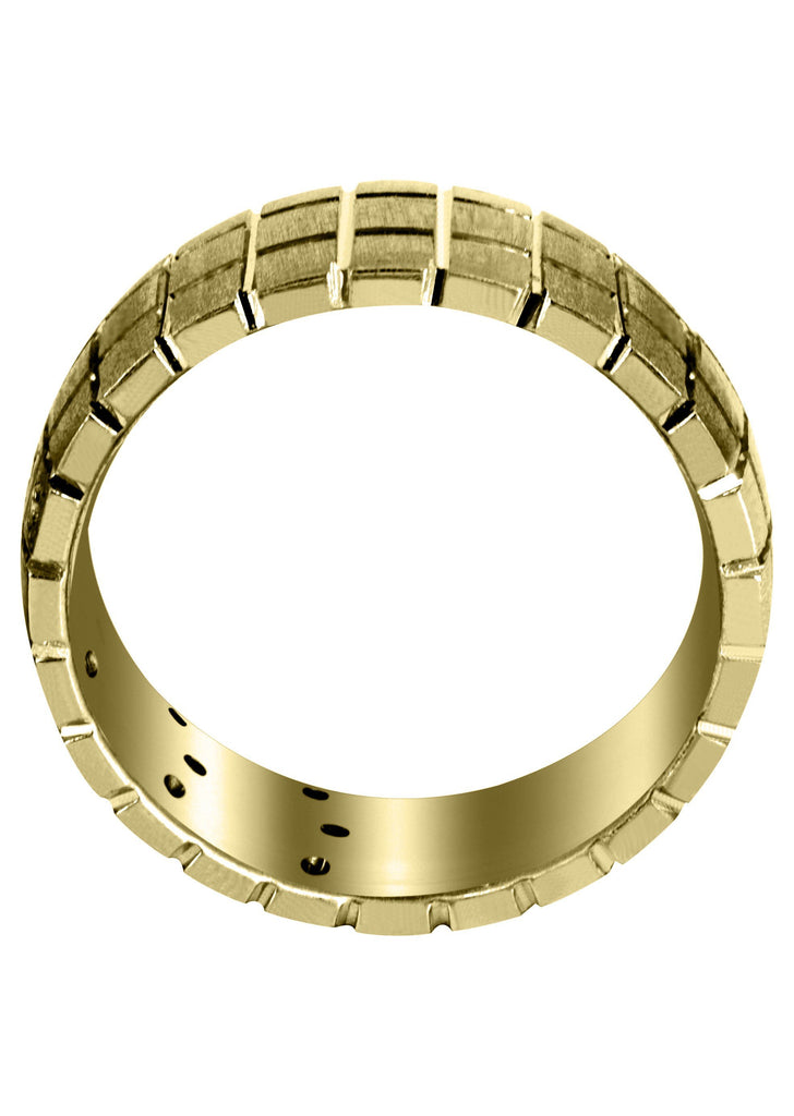 Yellow Gold Classic Diamond Mens Wedding Band | 0.18 Carats (Myles) Yellow Wedding Band FROST NYC 