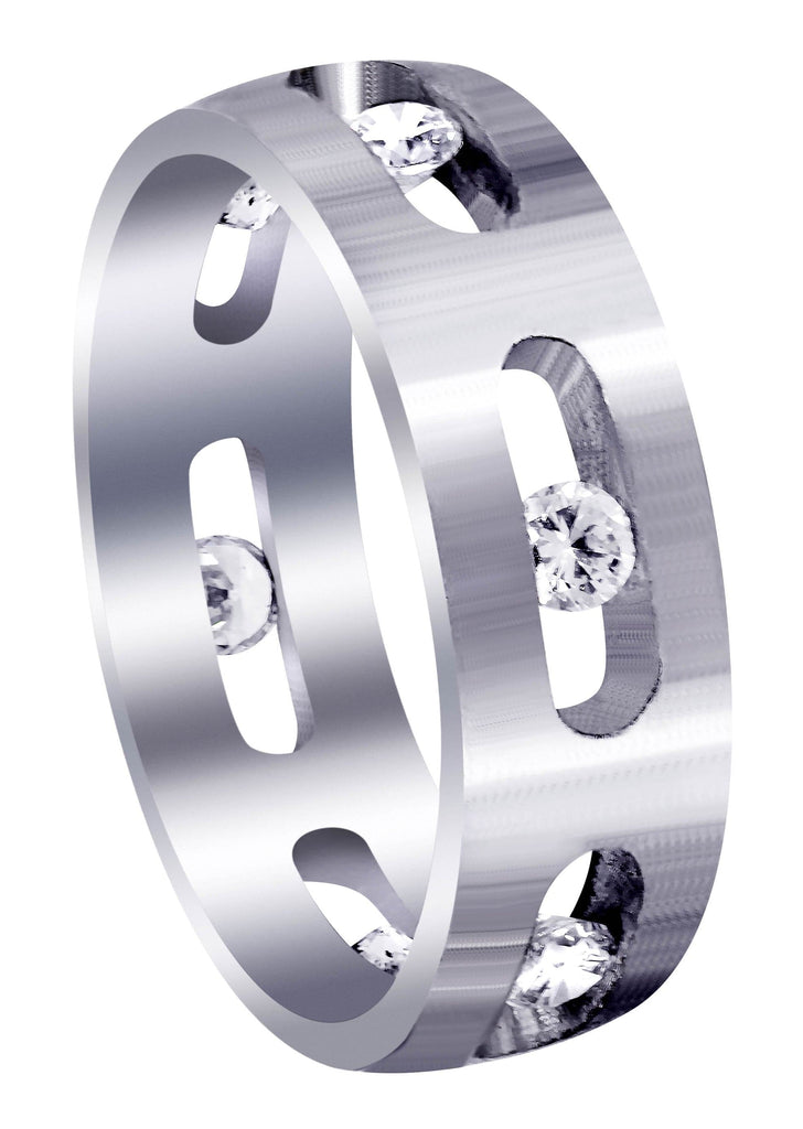 Diamond Mens Engagement Ring | 0.6 Carats | Satin Finish (Dakota) Wedding Band FROST NYC 
