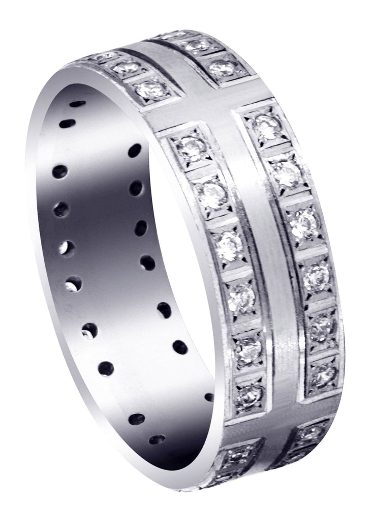 Diamond Mens Engagement Ring | 0.72 Carats | Satin Finish (Atticus) Wedding Band FrostNYC 