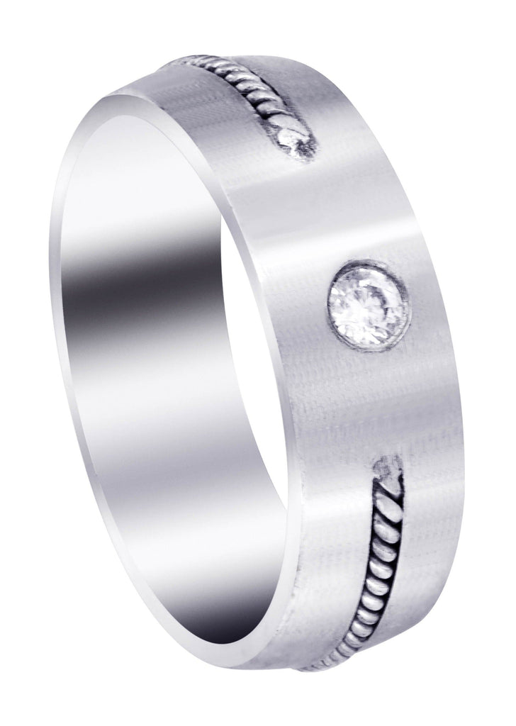 Diamond Mens Engagement Ring | 0.15 Carats | Satin Finish (Cohen) Wedding Band FROST NYC 