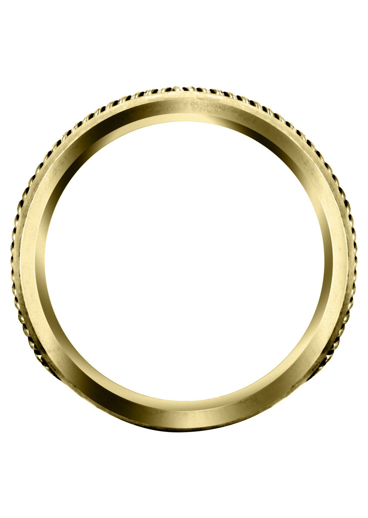 Yellow Gold Diamond Mens Engagement Ring | 0.15 Carats | Satin Finish (Cohen) Yellow Wedding Band FROST NYC 