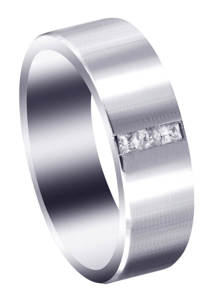 Diamond Mens Engagement Ring | 0.15 Carats | Satin Finish (Landen) Wedding Band FROST NYC 