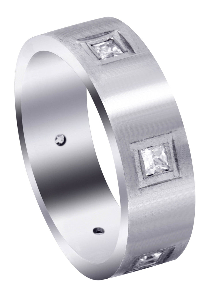 Diamond Mens Engagement Ring | 0.6 Carats | Satin Finish (Jaylen) Wedding Band FROST NYC 