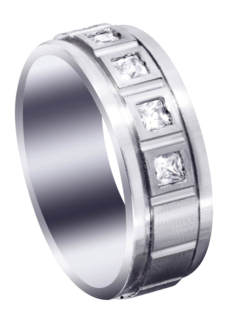 Diamond Mens Engagement Ring | 0.6 Carats | Satin Finish (Emanuel) Wedding Band FROST NYC 