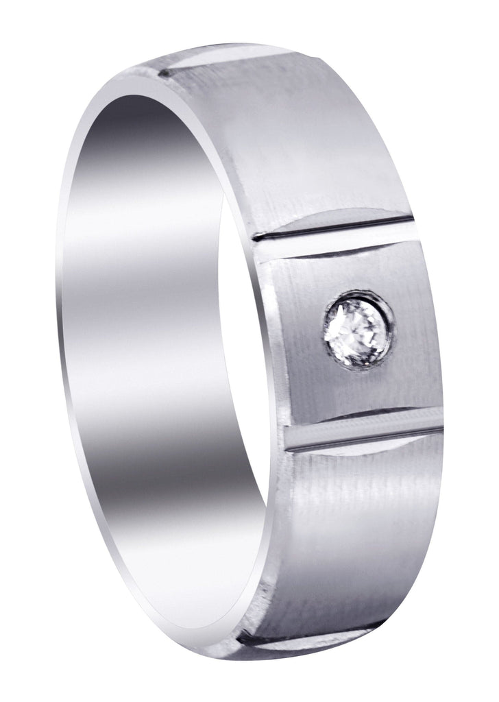 Diamond Mens Wedding Band | 0.24 Carats | Satin Finish (Grady) Wedding Band FROST NYC 