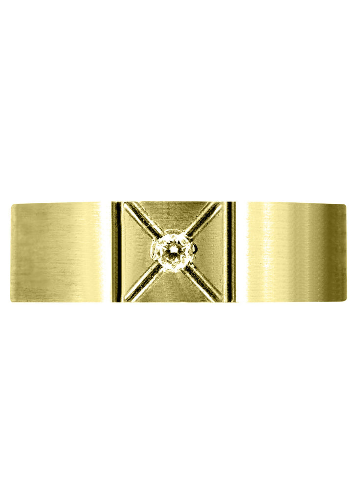 Yellow Gold Diamond Mens Wedding Band | 0.07 Carats (Deacon) Yellow Wedding Band FROST NYC 