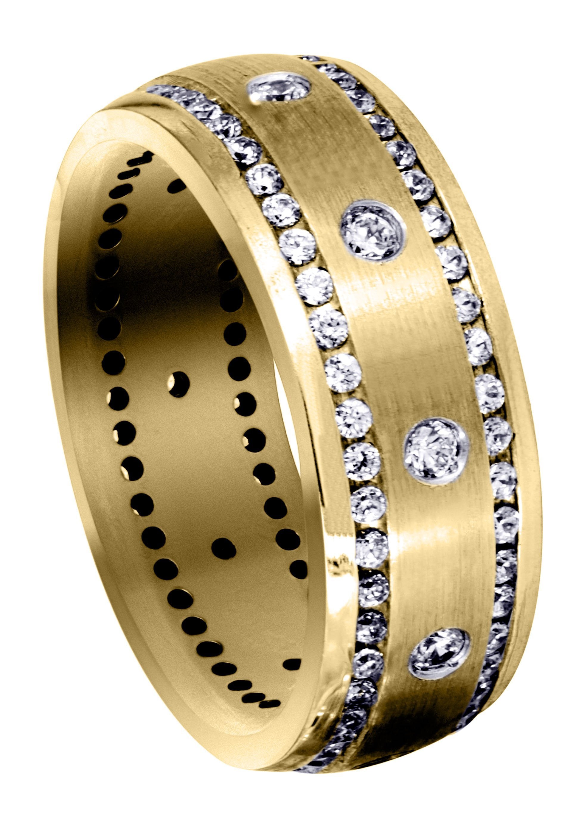 Anel de Noivado Masculino em Ouro Amarelo com Diamantes | 0.96 Quilates  (Mohamed), image size:1970x2770