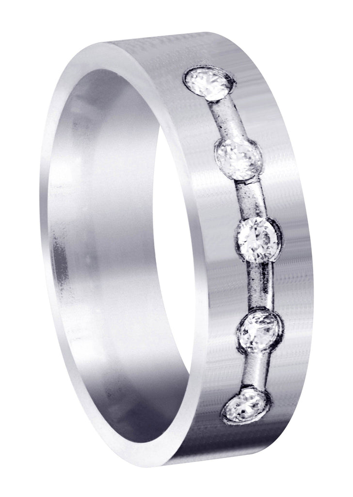 Diamond Mens Engagement Ring | 0.25 Carats | Satin Finish (Hector) Wedding Band FROST NYC 
