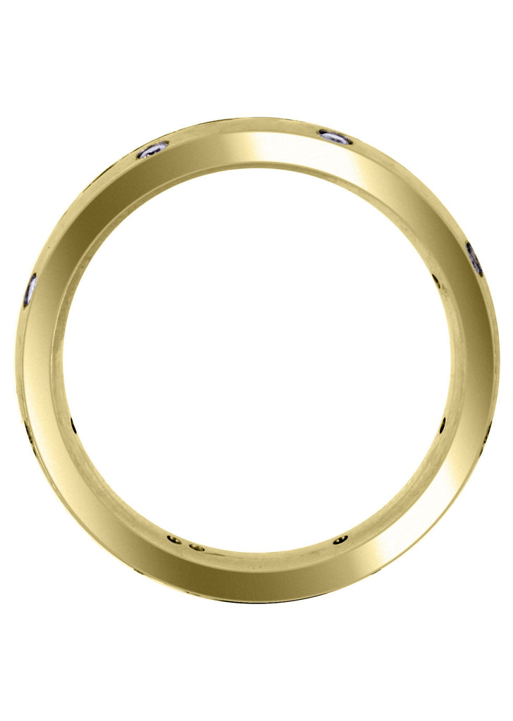 Yellow Gold Diamond Mens Wedding Band | 0.24 Carats (Dillon) Yellow Wedding Band FROST NYC 