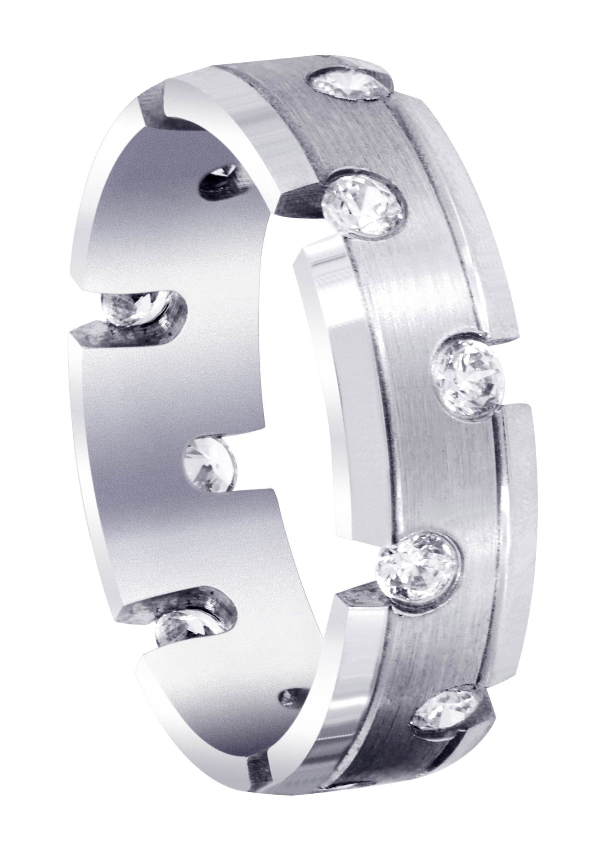 Diamond Mens Wedding Band | 0.84 Carats | Satin Finish (Anderson)