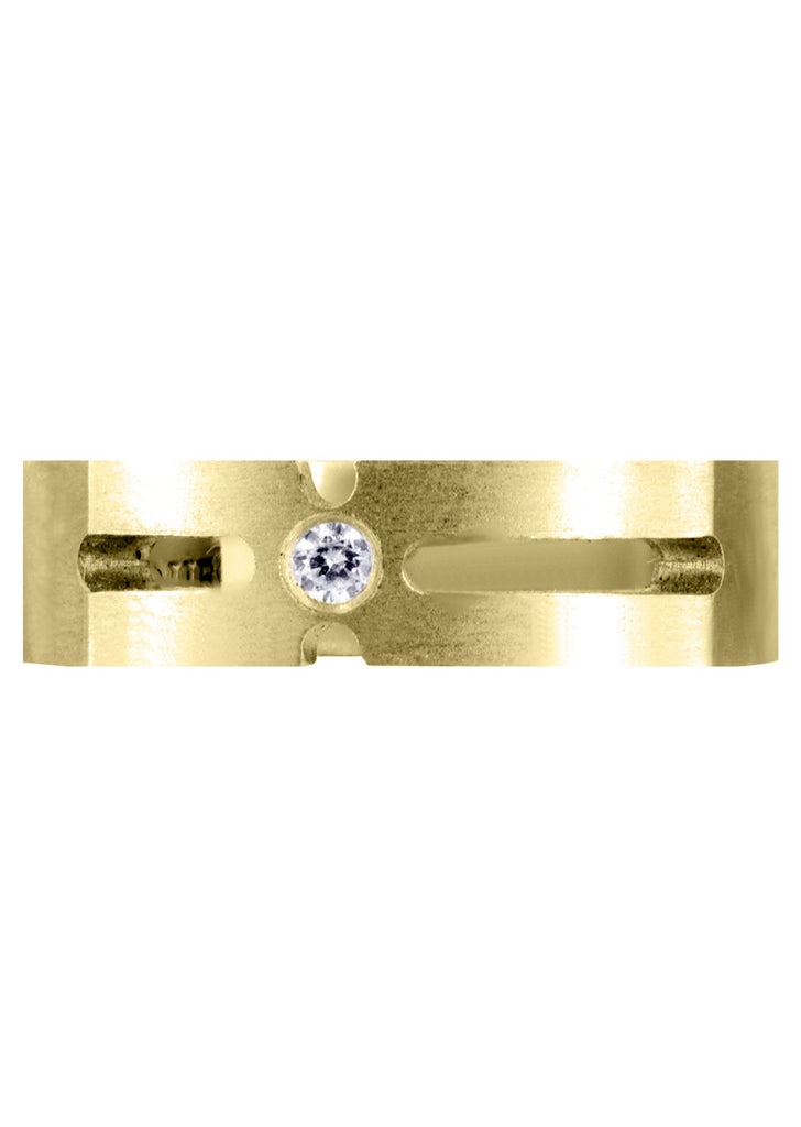Yellow Gold Diamond Mens Engagement Ring | 0.05 Carats (Kayson) Yellow Wedding Band FrostNYC 