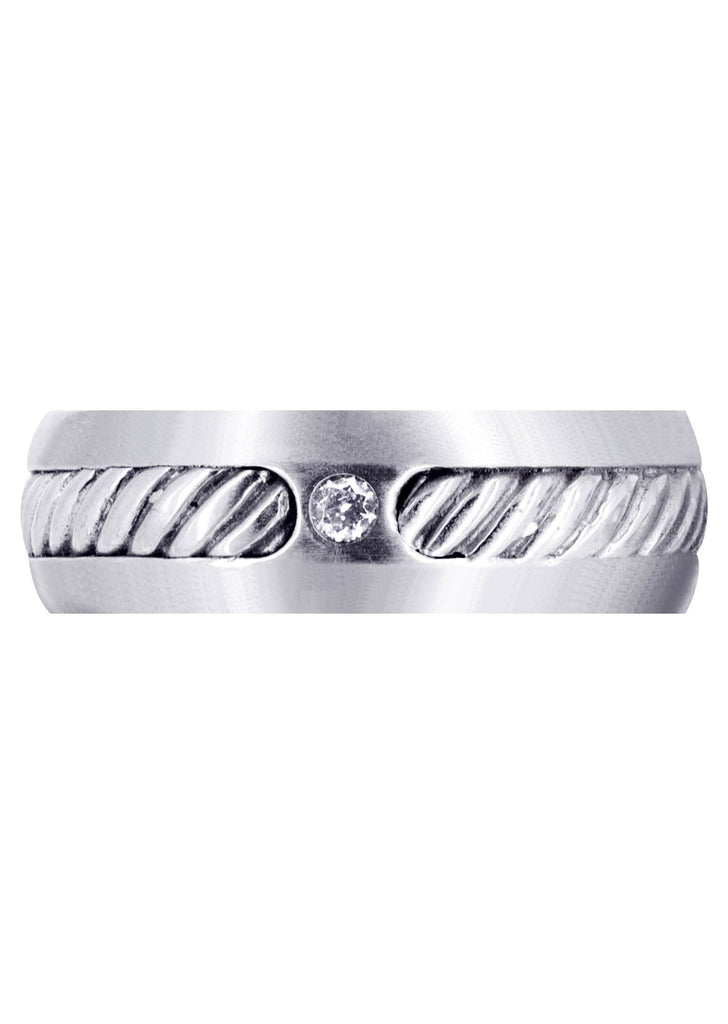 Diamond Mens Wedding Band | 0.07 Carats | Satin Finish (Julius) Wedding Band FROST NYC 