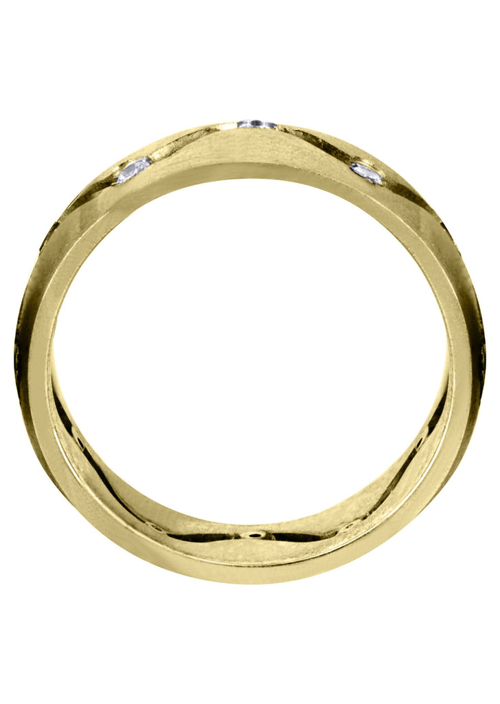 Yellow Gold Diamond Mens Wedding Band | 0.36 Carats (Danny) Yellow Wedding Band FROST NYC 