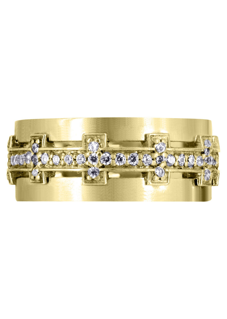 Yellow Gold Diamond Mens Wedding Band | 0.7 Carats (Milan) Yellow Wedding Band FROST NYC 