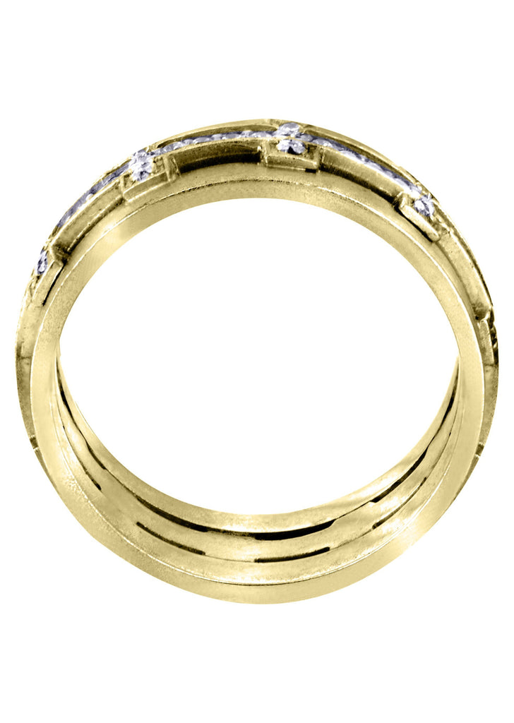 Yellow Gold Diamond Mens Wedding Band | 0.7 Carats (Milan) Yellow Wedding Band FROST NYC 