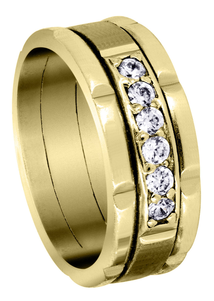 Yellow Gold Diamond Mens Engagement Ring | 0.36 Carats | 0.36 Carats (Chandler) Yellow Wedding Band FROST NYC 