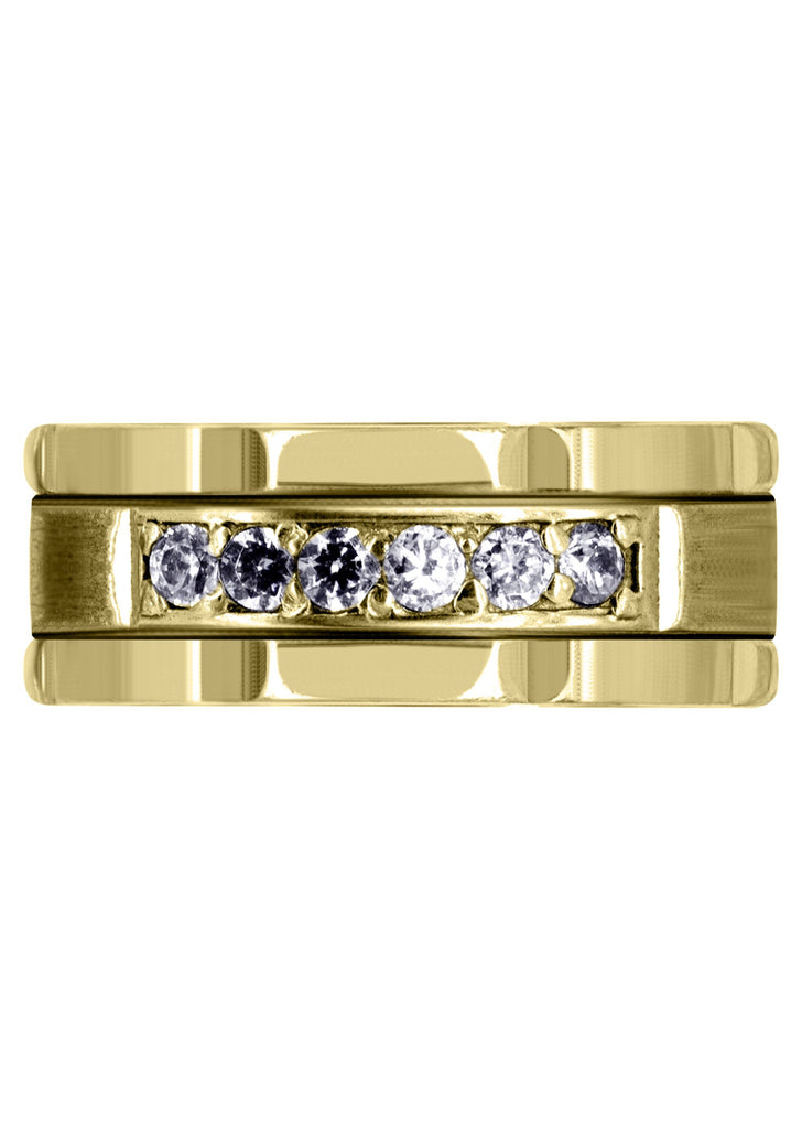 Yellow Gold Diamond Mens Engagement Ring | 0.36 Carats | 0.36 Carats (Chandler) Yellow Wedding Band FROST NYC 