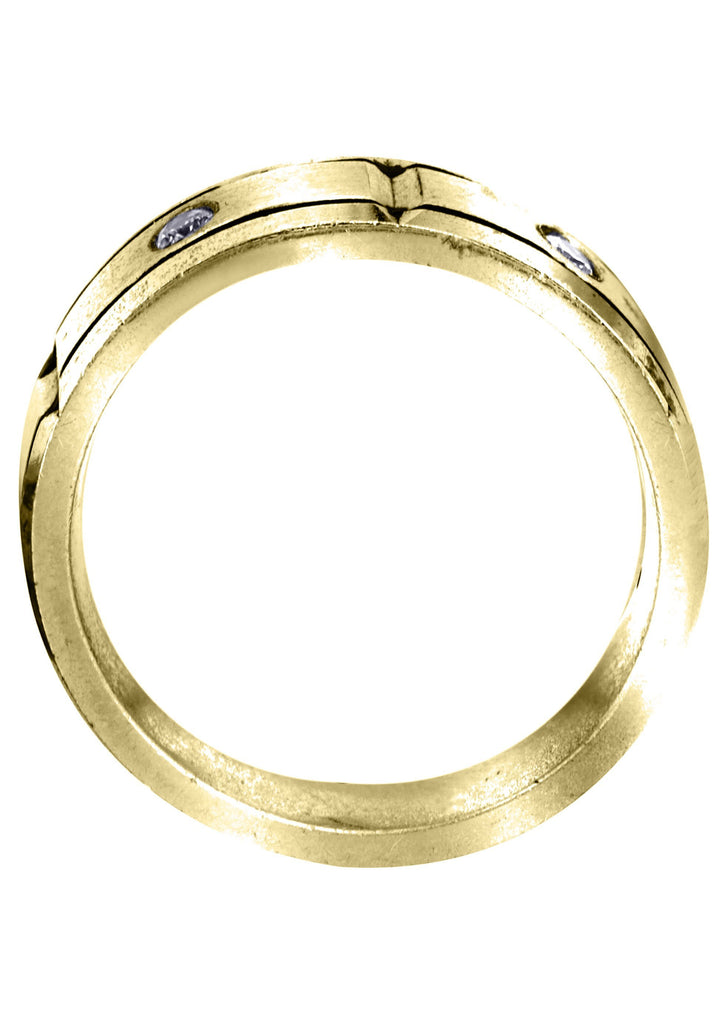 Yellow Gold Diamond Mens Wedding Band | 0.25 Carats (Zachariah) Yellow Wedding Band FROST NYC 
