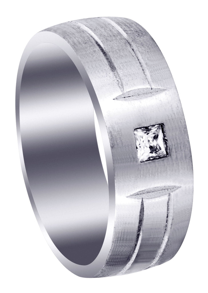 Diamond Mens Engagement Ring | 0.17 Carats | Satin Finish (Gerardo) Wedding Band FROST NYC 