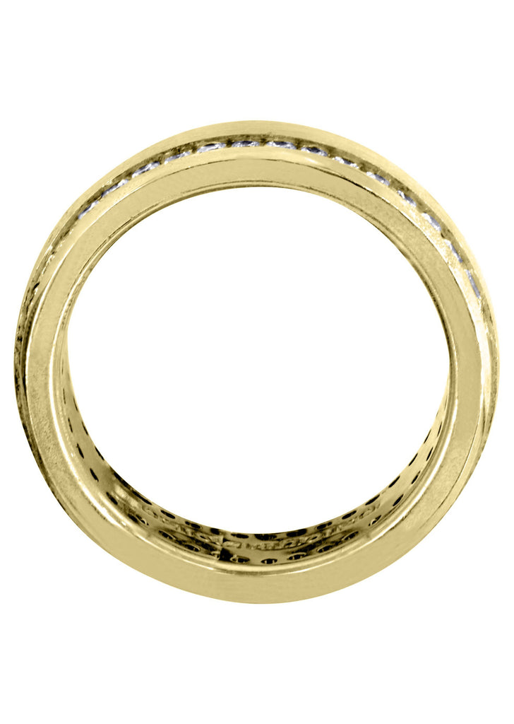 Yellow Gold Diamond Mens Wedding Band | 1.68 Carats | Satin Finish (Ari) Yellow Wedding Band FROST NYC 