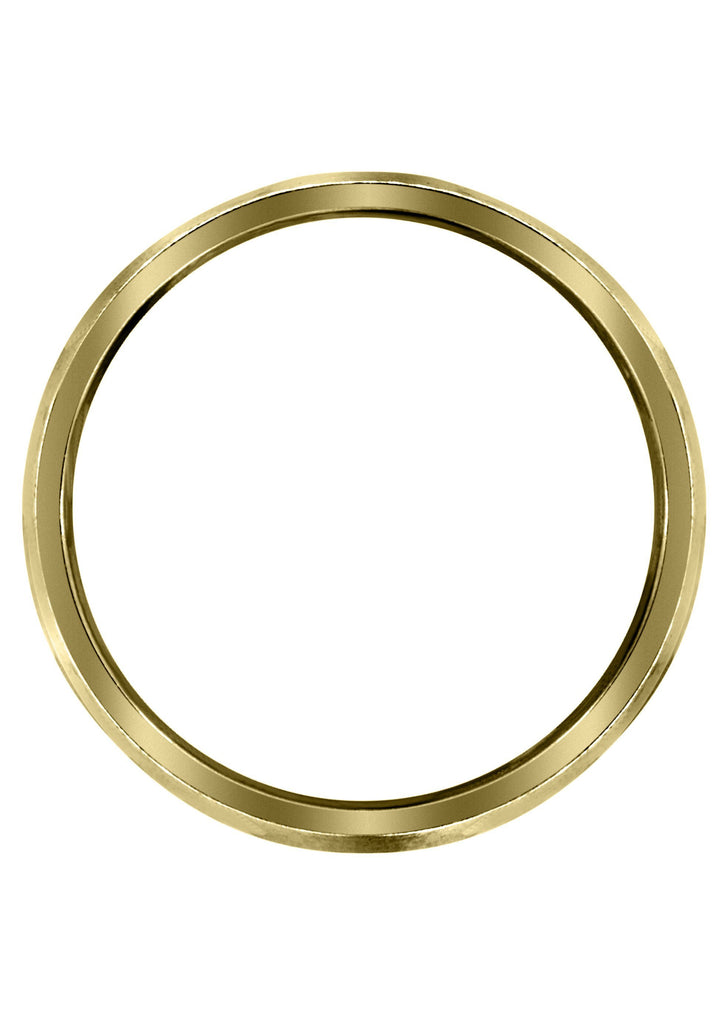 Yellow Gold Diamond Mens Wedding Band | 0.06 Carats | Satin Finish (Kellan) Yellow Wedding Band FROST NYC 