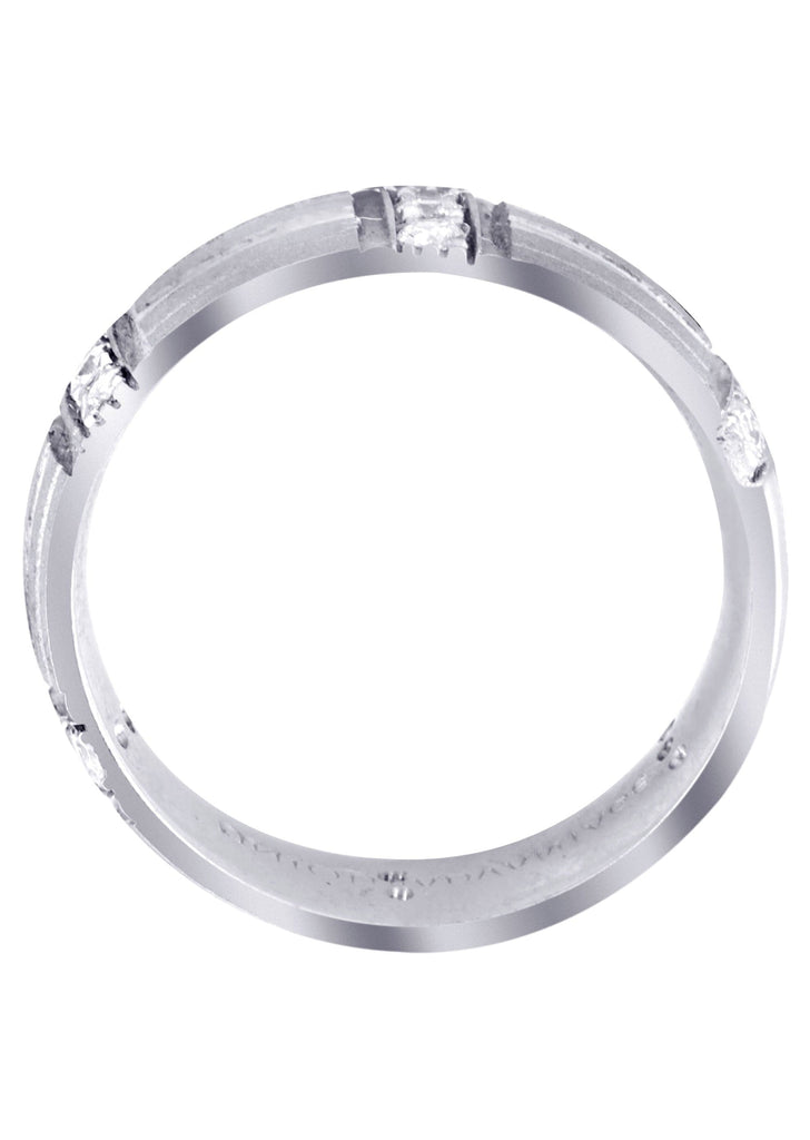 Diamond Mens Wedding Band | 0.54 Carats | Wire Matt Finish (Kade) Wedding Band FROST NYC 