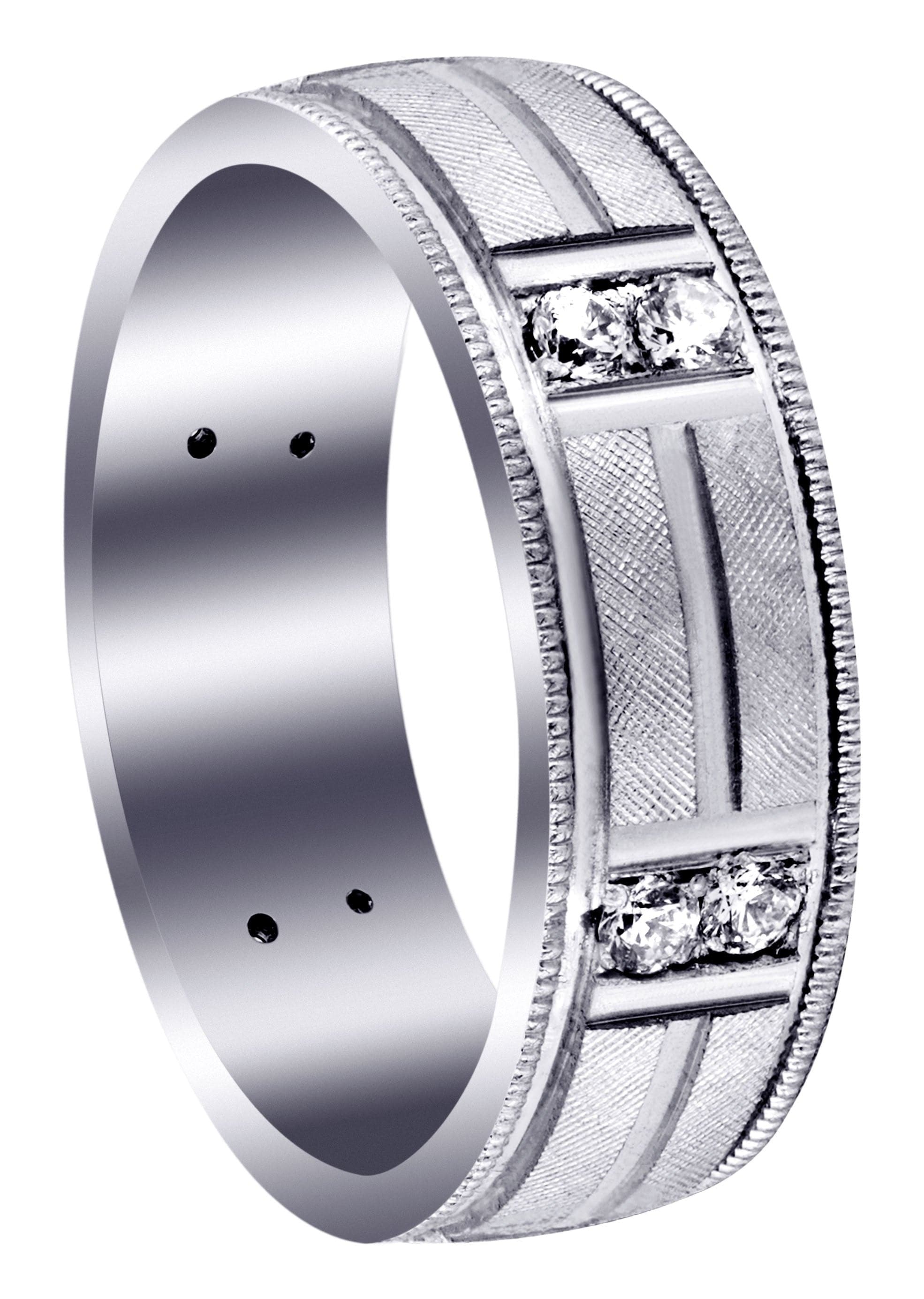 ダイヤモンドメンズ結婚指輪 | 0.48 カラット |ダイヤモンドカット 