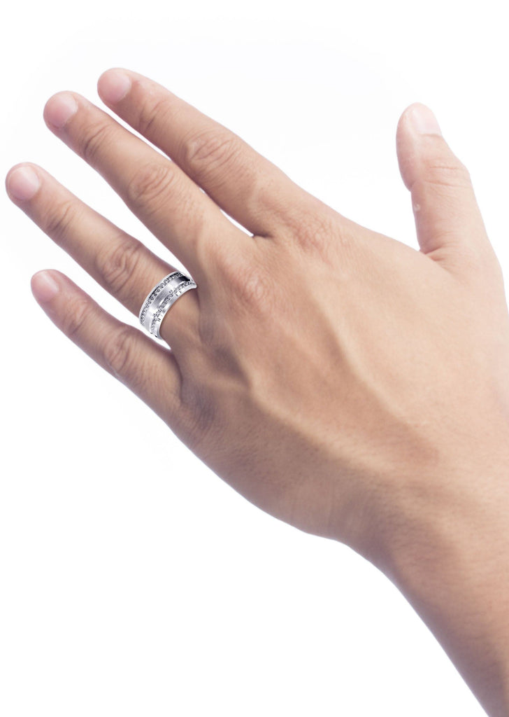 Diamond Mens Engagement Ring | 1.2 Carats | High Polish Finish (Cade) Wedding Band FROST NYC 