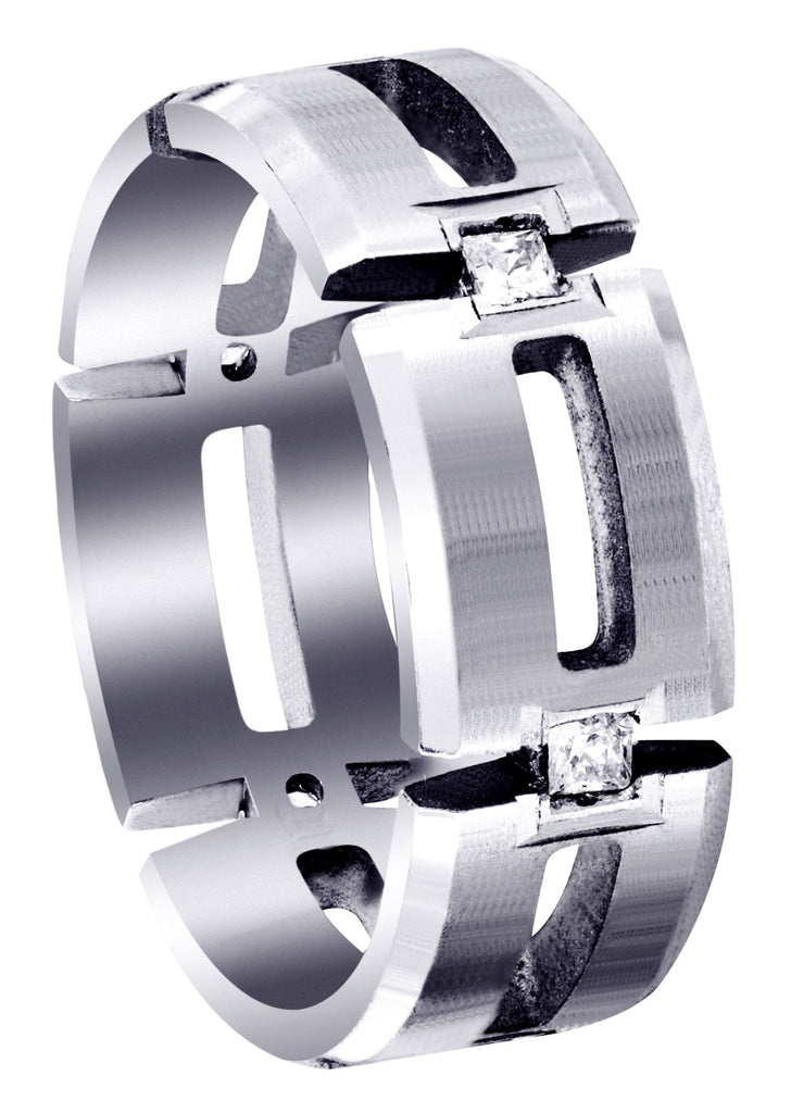 Diamond Mens Wedding Band | 0.3 Carats | Satin Finish (Skyler) Wedding Band FROST NYC 