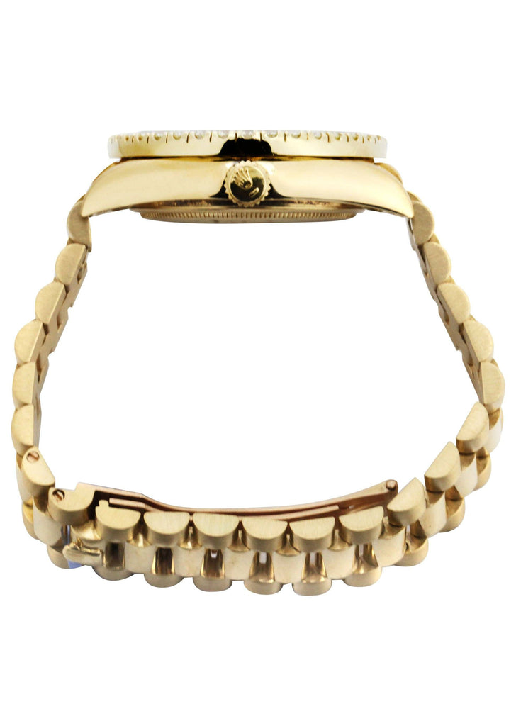 Rolex Day-Date | Presidential | 18K Yellow Gold | Diamond Bezel | Gold Diamond Dial CUSTOM ROLEX FROST NYC 