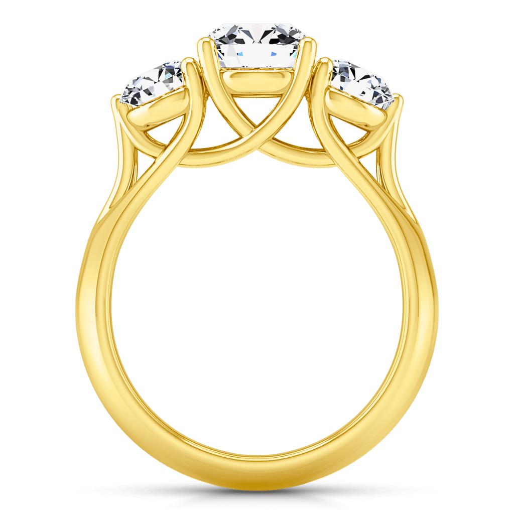 Three Stone Diamond Engagement Ring Charlotte 14K Yellow Gold engagement rings imaginediamonds 