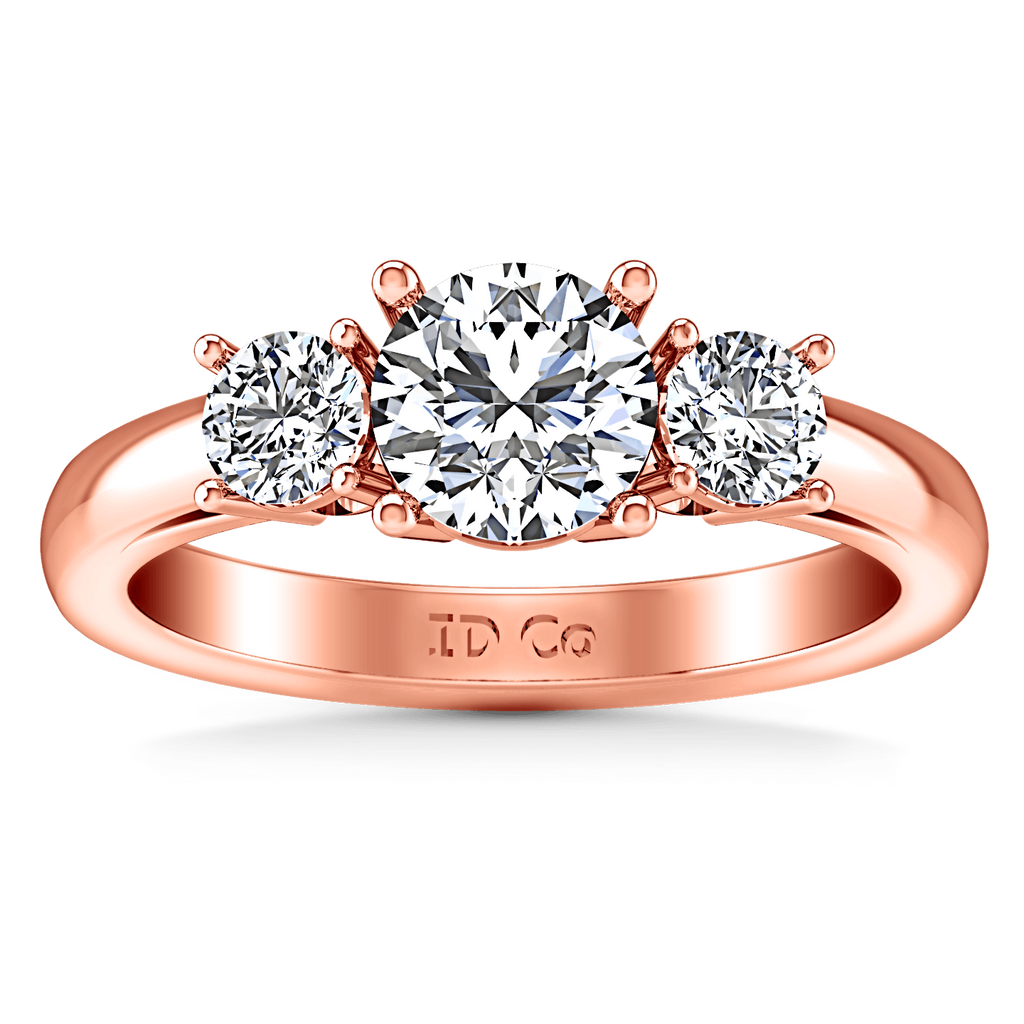 Three Stone Diamond EngagementRing Alexandra 14K Rose Gold engagement rings imaginediamonds 