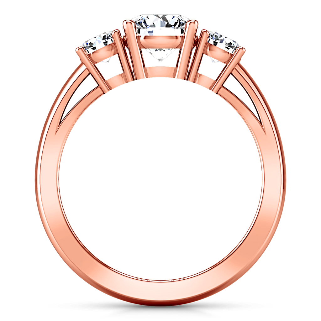 Three Stone Diamond EngagementRing Alexandra 14K Rose Gold engagement rings imaginediamonds 