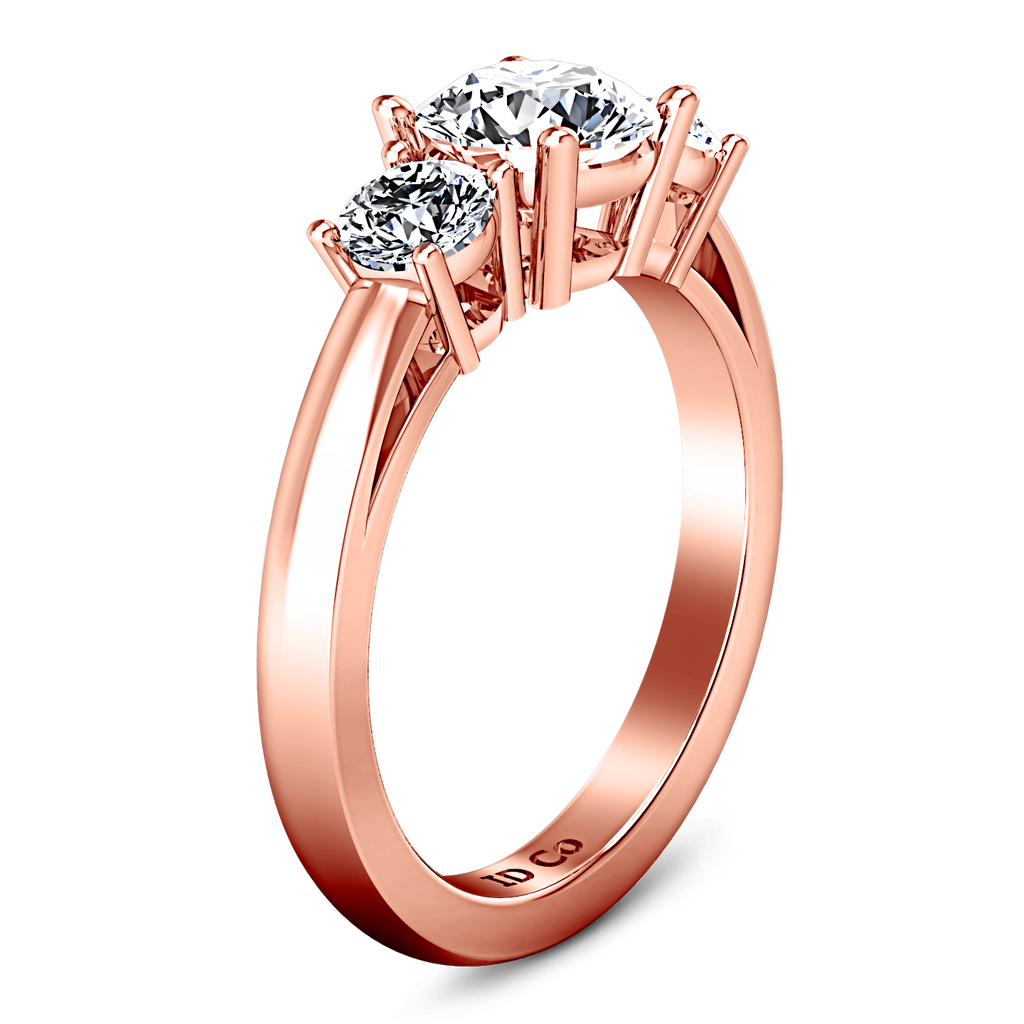 Three Stone Diamond EngagementRing Alexandra 14K Rose Gold engagement rings imaginediamonds 