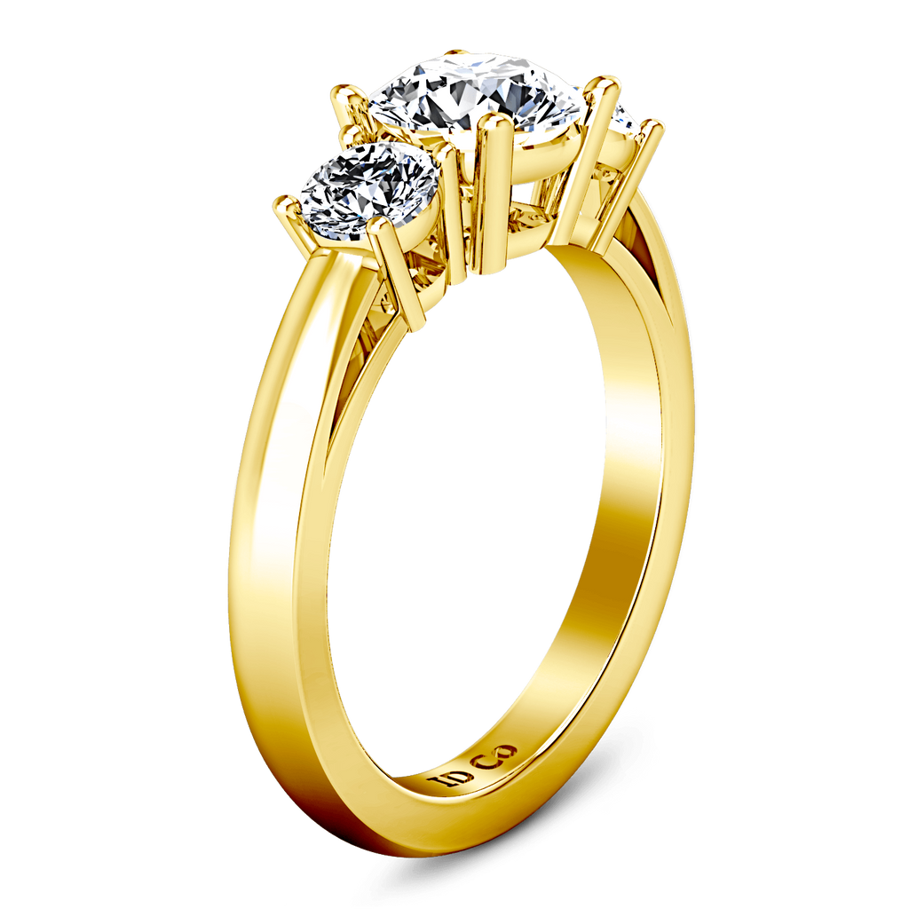 Three Stone Diamond Engagement Ring Alexandra 14K Yellow Gold engagement rings imaginediamonds 