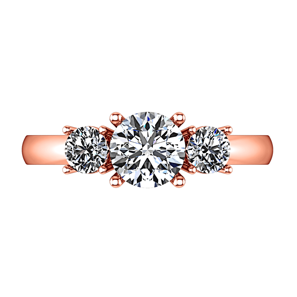 Three Stone Diamond EngagementRing Alexandra 14K Rose Gold engagement rings imaginediamonds 