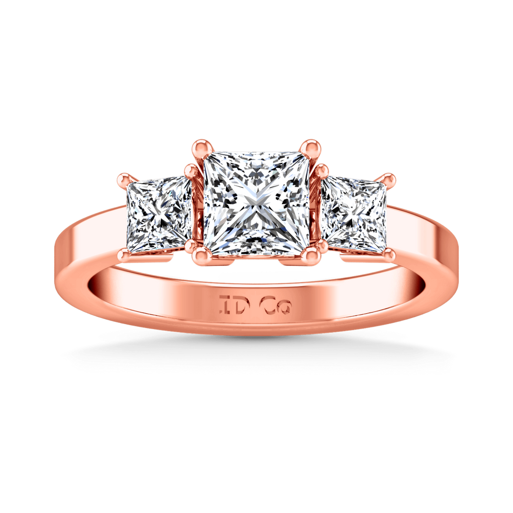 Three Stone Diamond EngagementRing Alana 14K Rose Gold engagement rings imaginediamonds 