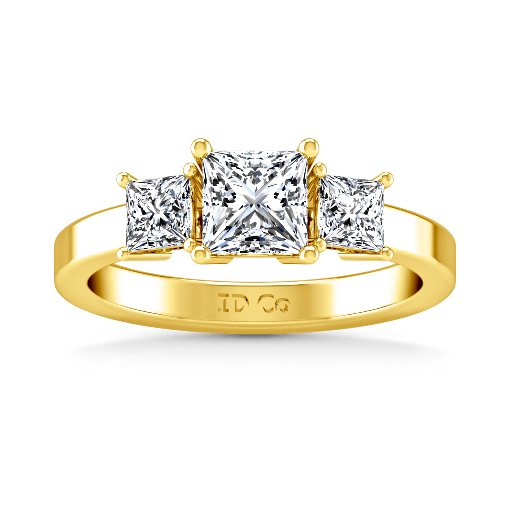 Three Stone Diamond Engagement Ring Alana 14K Yellow Gold engagement rings imaginediamonds 