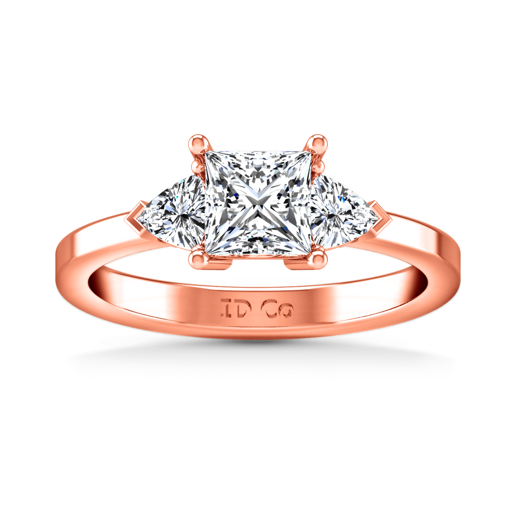 Three Stone Diamond EngagementRing Simone 14K Rose Gold engagement rings imaginediamonds 
