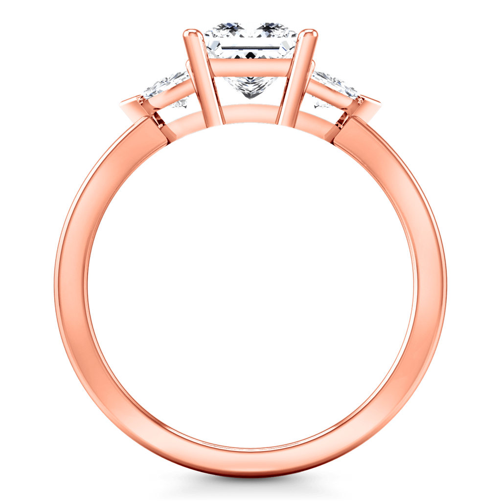 Three Stone Diamond EngagementRing Simone 14K Rose Gold engagement rings imaginediamonds 