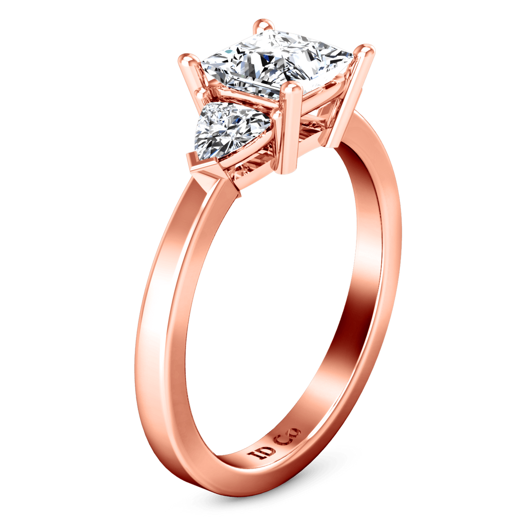 Three Stone Diamond EngagementRing Simone 14K Rose Gold engagement rings imaginediamonds 